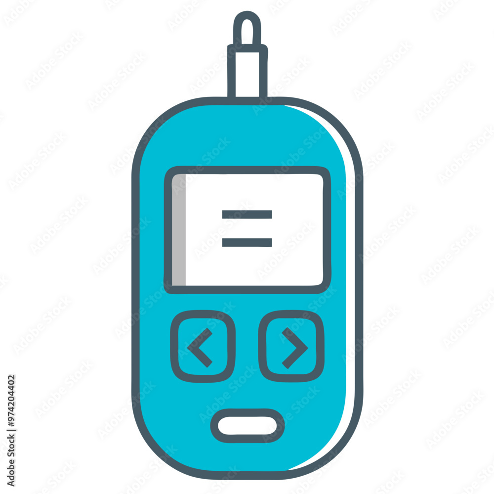 Glucometer Icon, Blue Vector for Diabetes and Health Monitoring
Glucometer Icon, Blue Vector for Diabetes and Health Monitoring