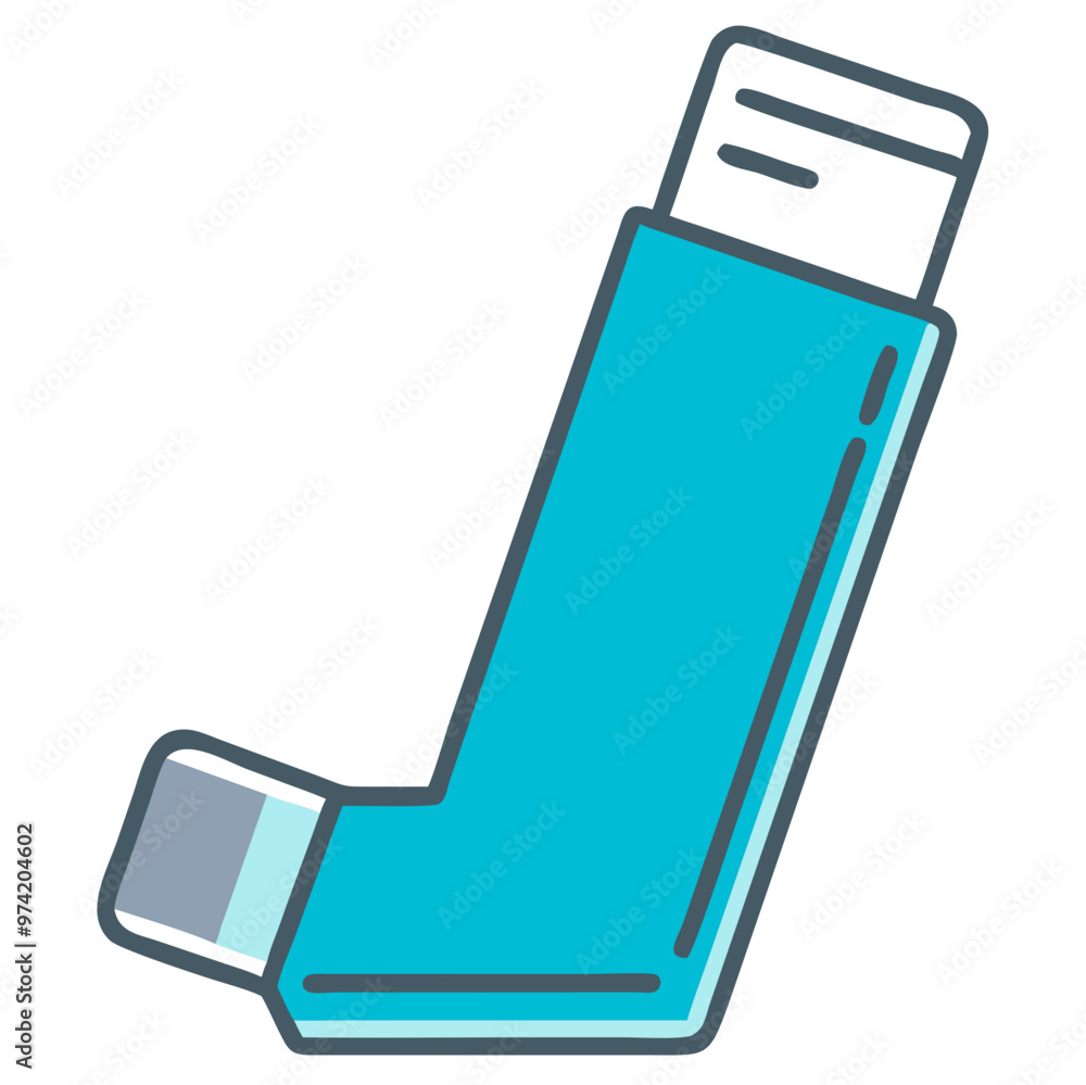 Inhaler Icon, Blue Vector for Asthma and Respiratory Health
Inhaler Icon, Blue Vector for Asthma and Respiratory Health