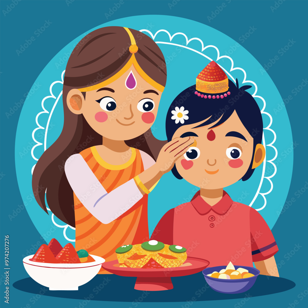 Bhai Dooj vector graphics Illustration Art Design Bhai Dooj vector graphics Illustration Art Design