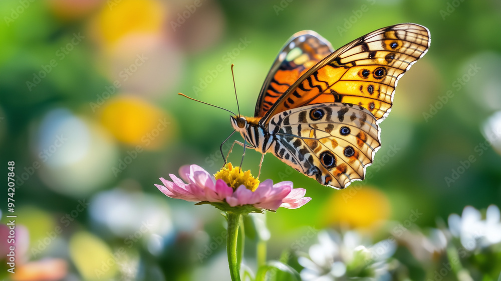 butterfly with flower butterfly with flower