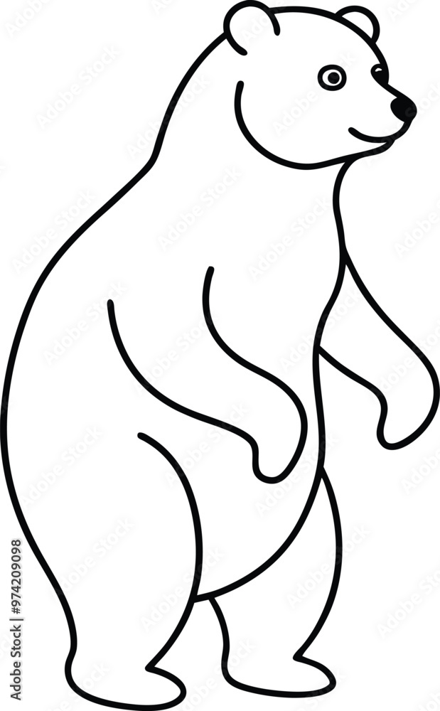 Fun Bear Standing on Hind Legs Coloring Book for Kids
Fun Bear Standing on Hind Legs Coloring Book for Kids