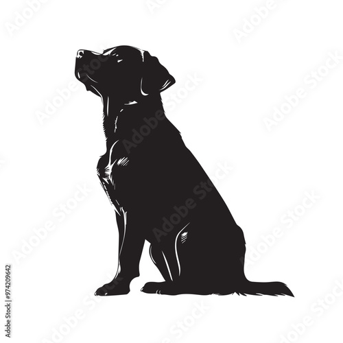 Dog silhouette collection vector. Dog in various poses and activities like jumping, sitting, running, playing, and standing. Silhouette black puppies, pet dog vector isolated on a white background