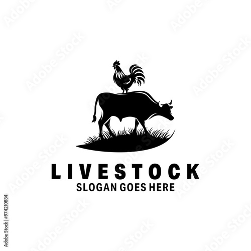 Livestock logo vector illustration design