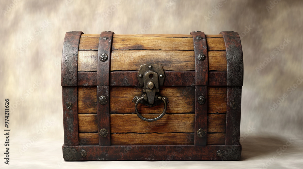 Antique Wooden Chest. Antique Wooden Chest.