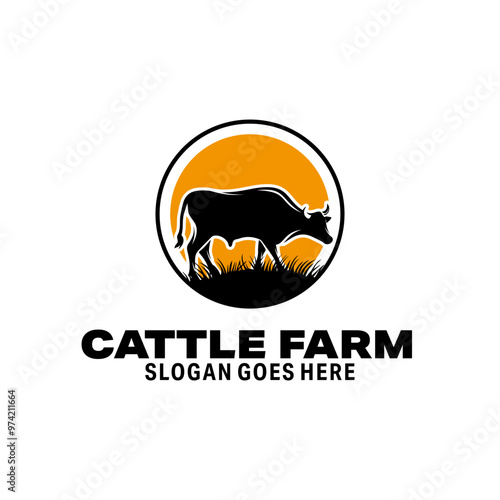 cow farm logo vector template cow farm logo vector template