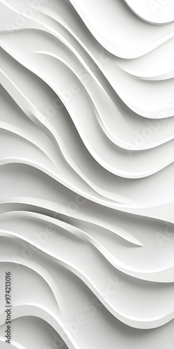 Minimalist style pure white wave world wallpaper