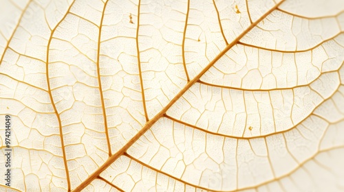 Close-up of a thin leaf section under diffused ambient light, realistic style showcasing detailed textures and vein structures, scientific and analytical mood, capturing the complexity of the leaf