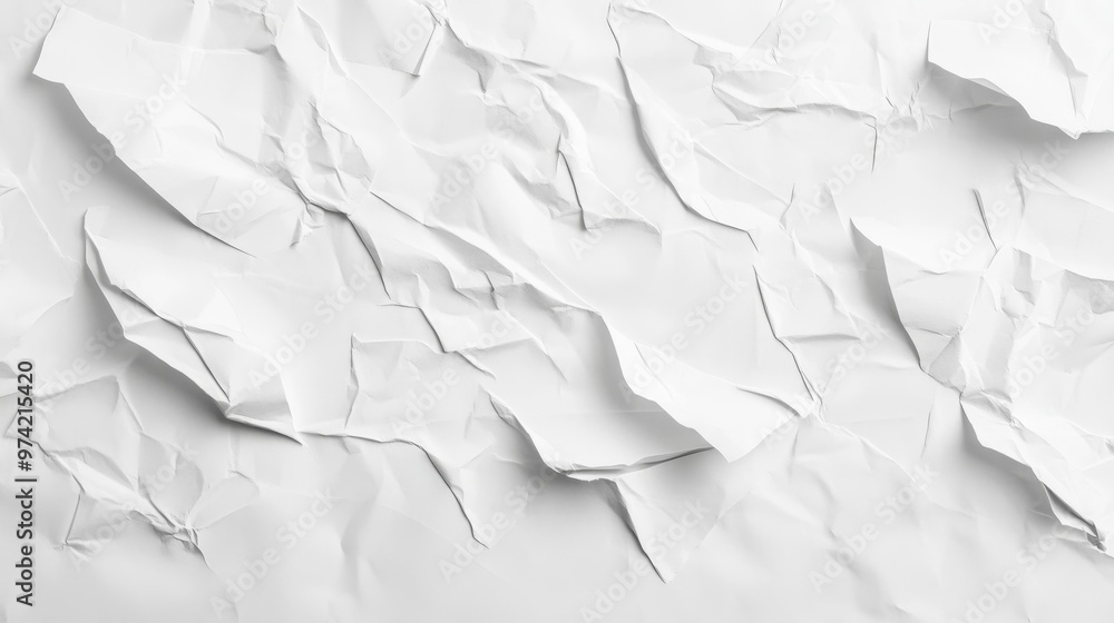 Fototapeta premium Clean white background with subtle paper texture, light creases, organic feel