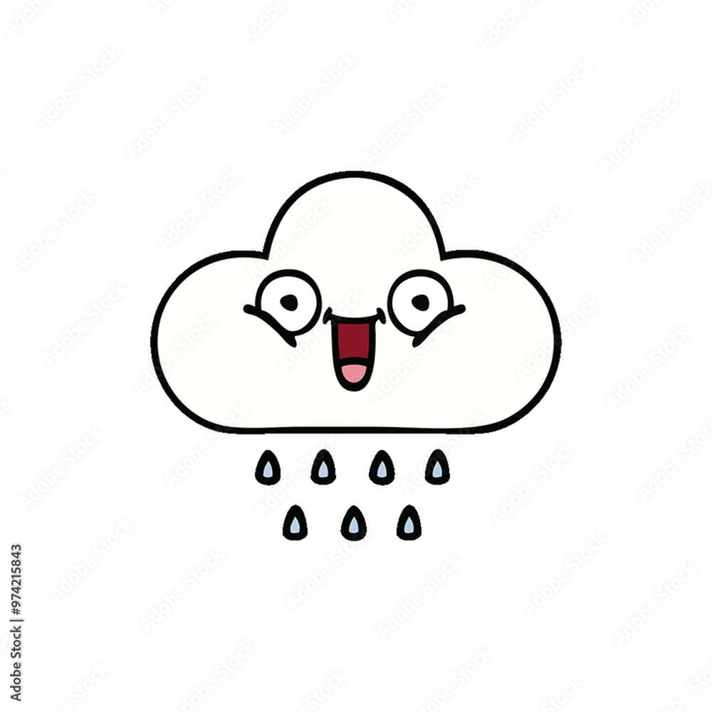 cute cartoon of a rain cloud cute cartoon of a rain cloud