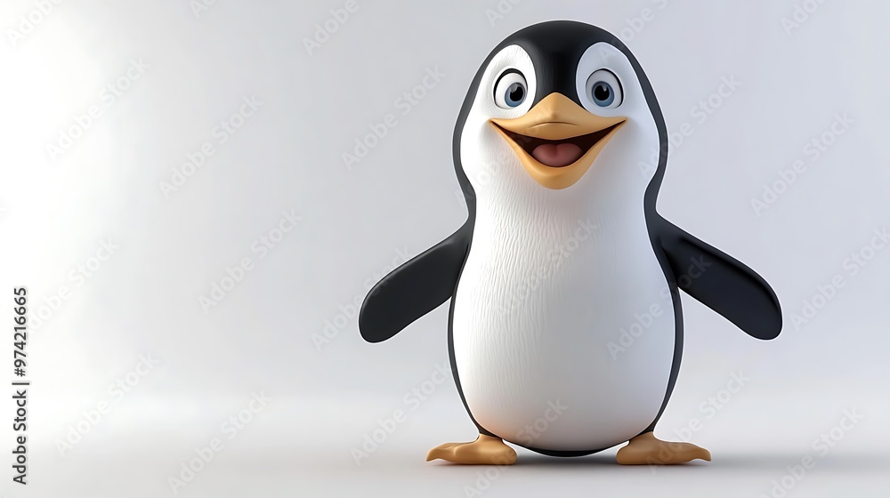 Fototapeta premium Smiling Cartoon Octopus