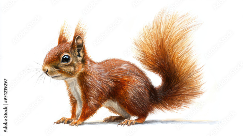 Red Squirrel Illustration. Red Squirrel Illustration.