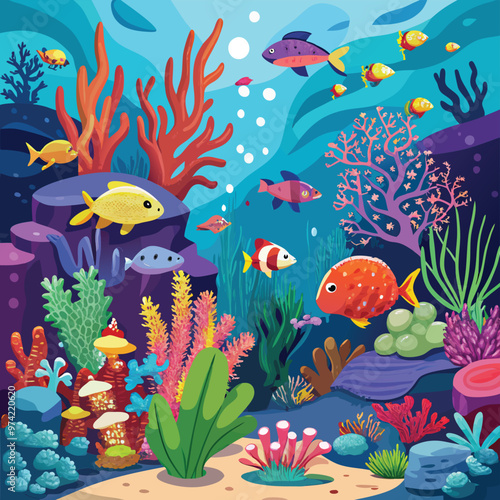 coral reef and fishes