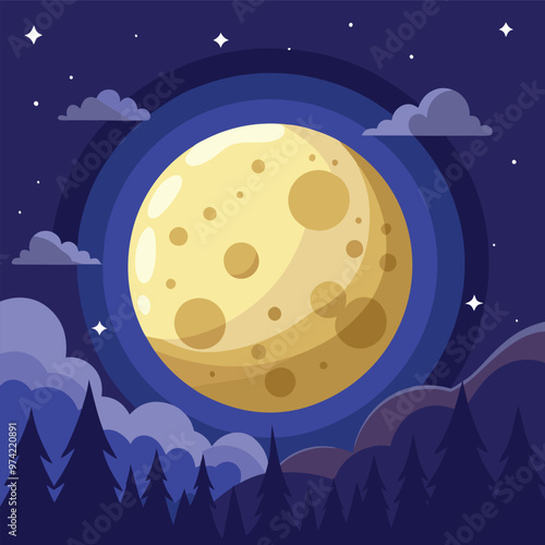 Full moon over the moon