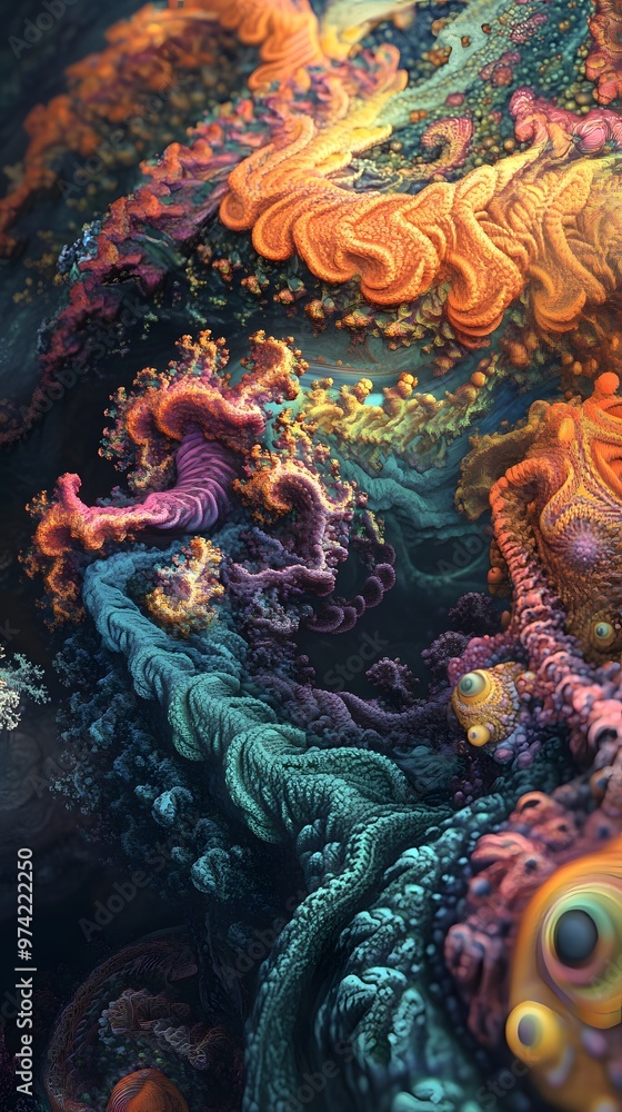 Protein Folding Process: Abstract depiction of protein folding, with intricate shapes and dynamic colors.
Protein Folding Process: Abstract depiction of protein folding, with intricate shapes and dynamic colors.