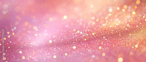 Pink Glitter Background with Bokeh