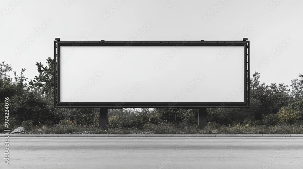 Obraz premium Blank Outdoor Billboard in Urban Environment Generative AI