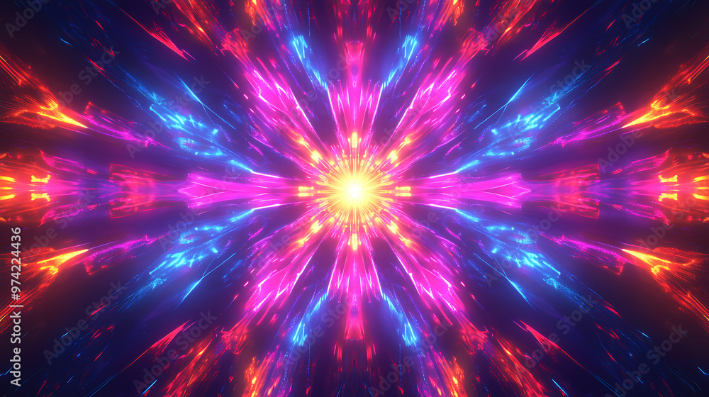 Neon Starburst Explosion Neon Starburst Explosion