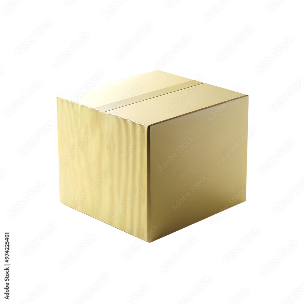 3D rendering of a simple, brown box isolated on a transparent background 3D rendering of a simple, brown box isolated on a transparent background