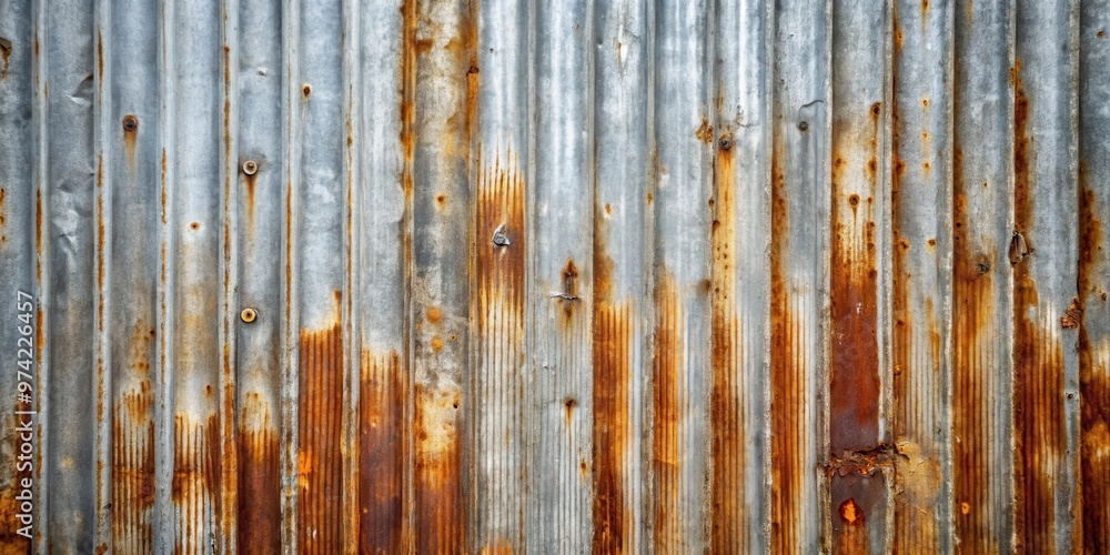 Weathered silver galvanized iron with rusty patches for a rustic background Weathered silver galvanized iron with rusty patches for a rustic background
