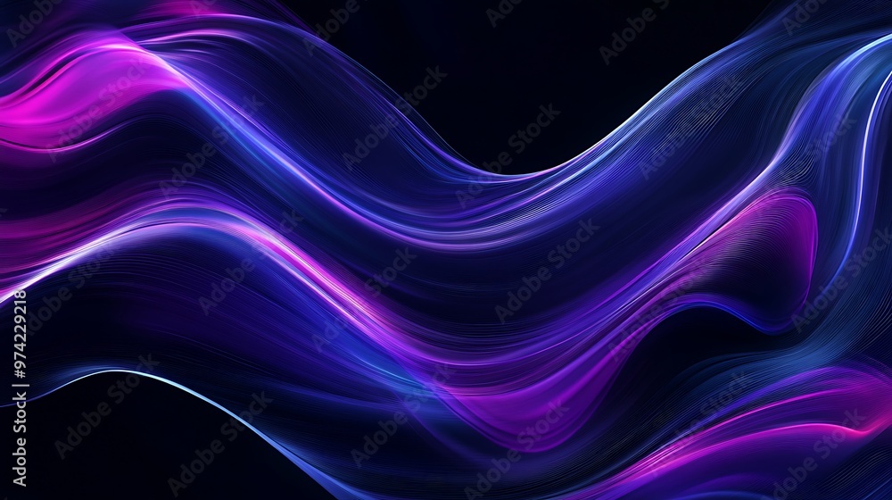 Abstract Blue and Purple Waves Abstract Blue and Purple Waves