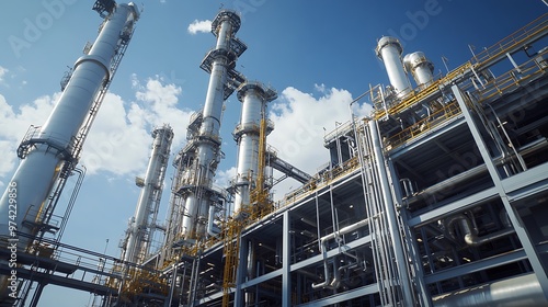 Wallpaper Mural Industrial Complex Under a Blue Sky Torontodigital.ca