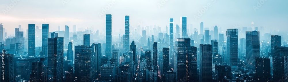 Urban Metropolis of Tomorrow - A Futuristic Chrome Cityscape with Gleaming Skyscrapers in High Detail. Urban Metropolis of Tomorrow - A Futuristic Chrome Cityscape with Gleaming Skyscrapers in High Detail.