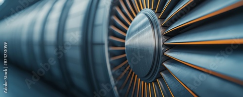 Titanium Aircraft Components in Futuristic Aerospace Engineering - High Detail Industrial Design.