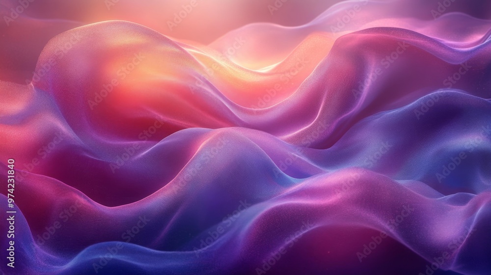 Flowing Silk Fabric in Soft Pastel Tones Generative AI Flowing Silk Fabric in Soft Pastel Tones Generative AI