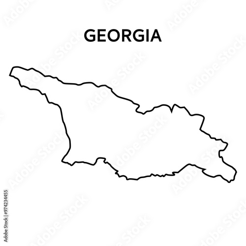 georgia outline map. Abstract design, vector illustration. 