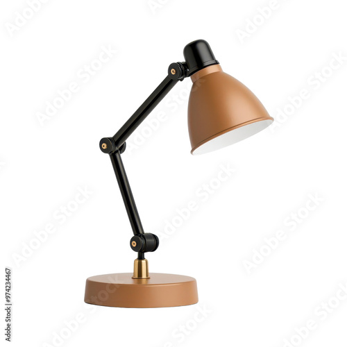 A stylish and modern desk lamp featuring an adjustable arm and a sleek design, perfect for any workspace or home office.