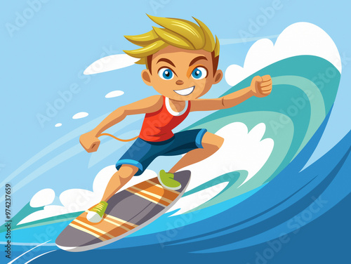 Dynamic Windsurfing and Wakeboarding Logo Design: Eye-Catching Graphics for Posters and Banners