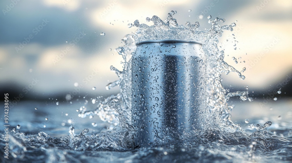 Splashing Water Can in Motion Generative AI Splashing Water Can in Motion Generative AI