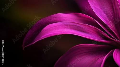  A pink flower in tight focus against a black backdrop Blurred center detail