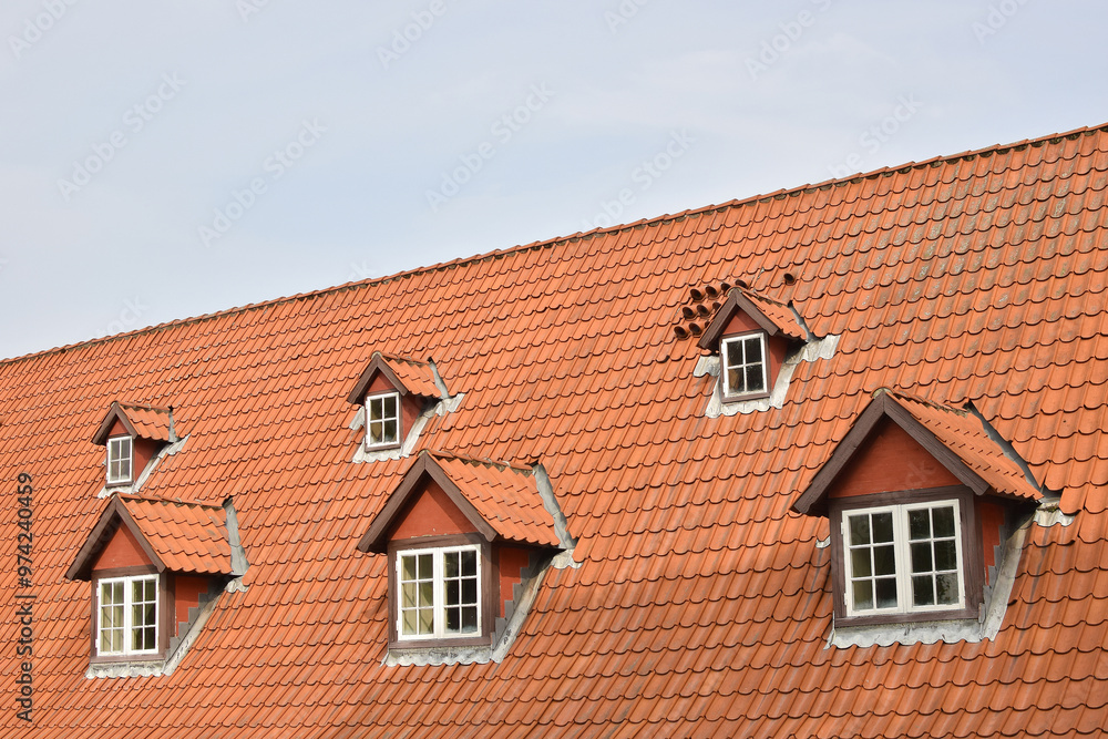 Beautiful red architecture in Kastellet area in Copenhagen. Beautiful red architecture in Kastellet area in Copenhagen.