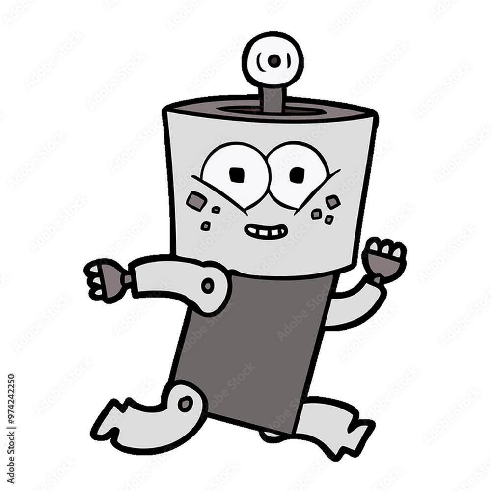 happy cartoon robot happy cartoon robot