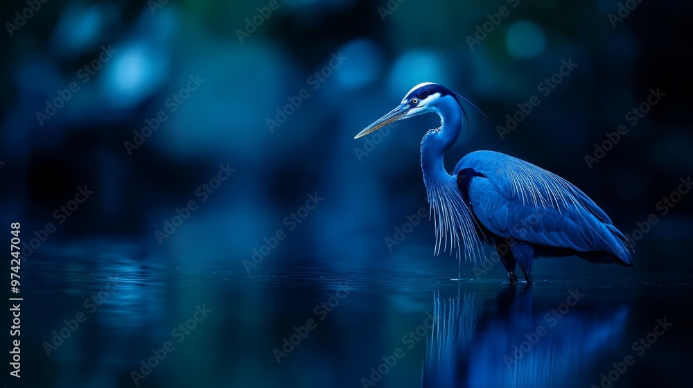 Naklejka premium trees and bushes fade into blur