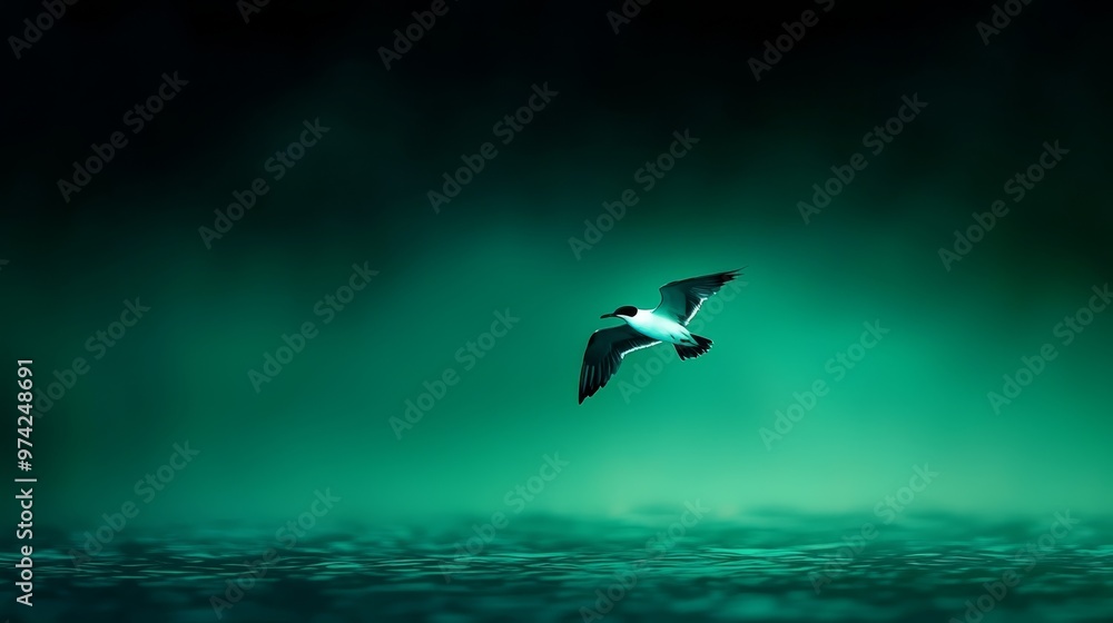 Fototapeta premium black-white bird