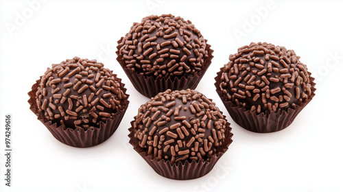 Brazilian sweet made with chocolate brigadeiro