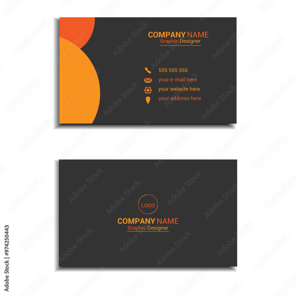 Obraz premium Business Card Design Template