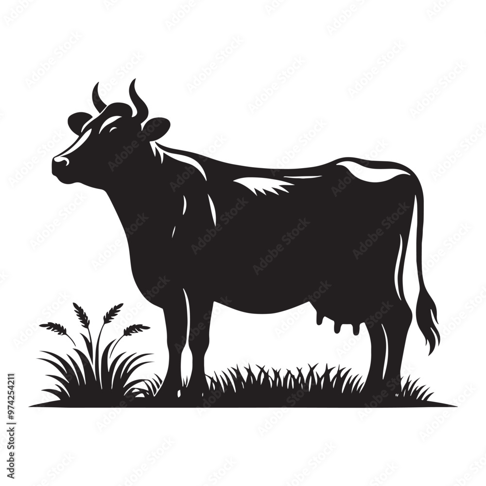 Unique cow silhouette for creative digital and print projects - Cow illustration - minimallest cow vector
Unique cow silhouette for creative digital and print projects - Cow illustration - minimallest cow vector