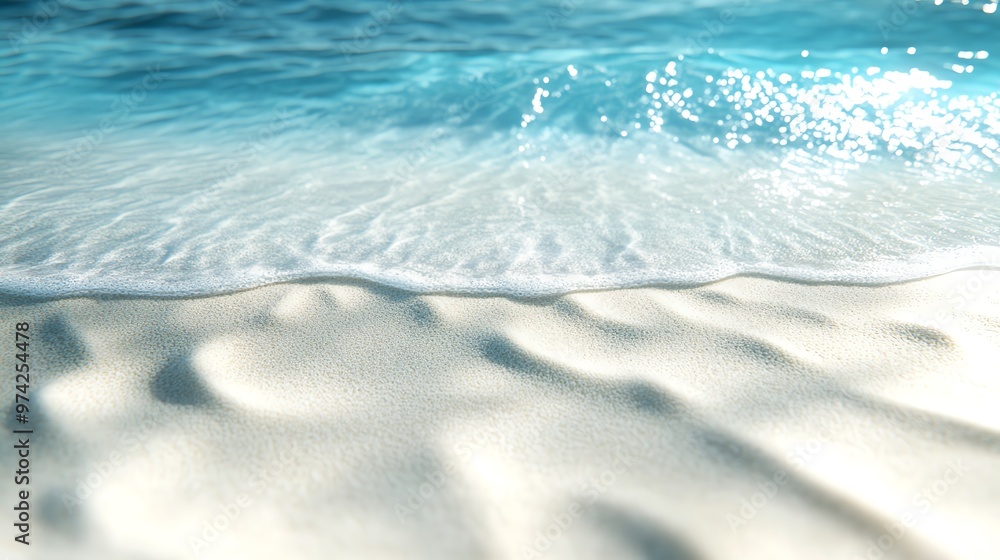 Ultra-realistic 3D render of a white sandy beach Ultra-realistic 3D render of a white sandy beach
