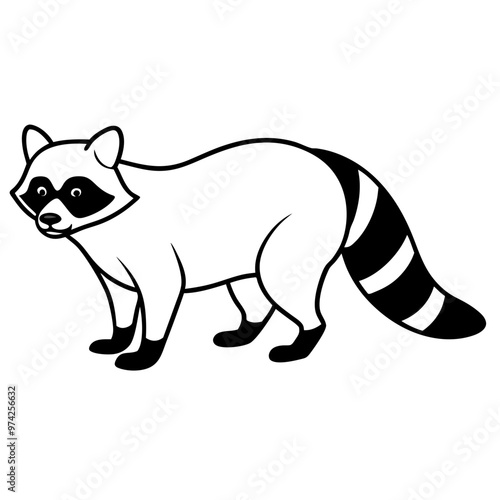 raccoon vector animal illustration