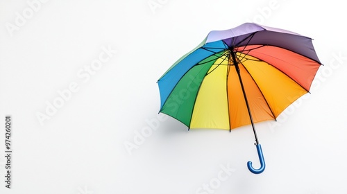 Colorful Umbrella Against White Background