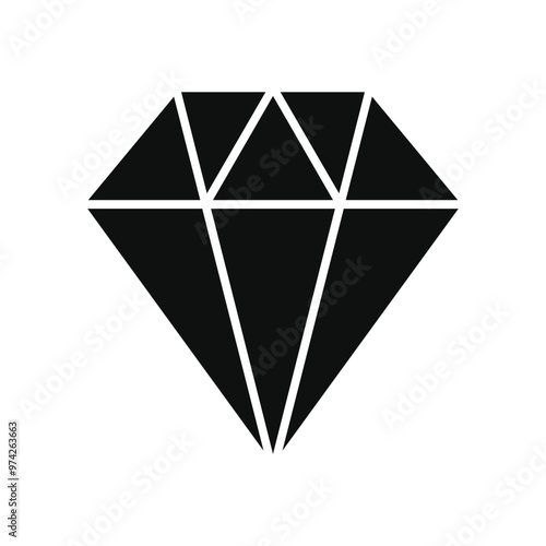 Simple Diamond Flat icon