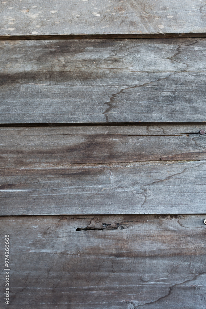 Fototapeta premium Old wooden rustic brown planks texture vertical background