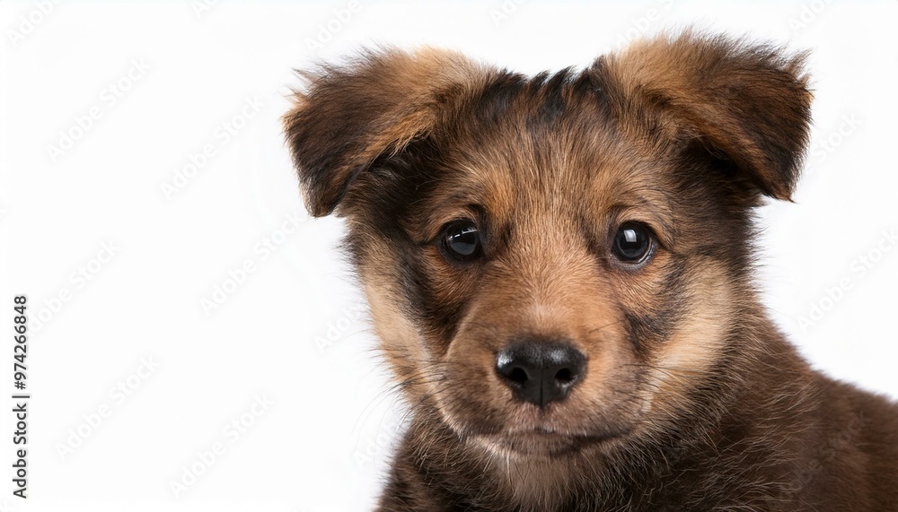 Fototapeta premium Portrait of a cute mixed-breed puppy
