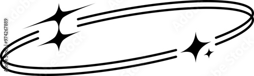 Futuristic Y2K star and sparkle geometric shape