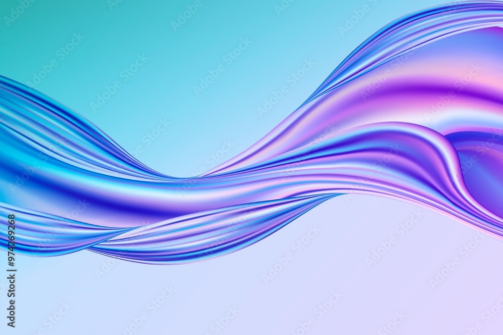 Fototapeta premium Abstract Waves in Blue and Purple