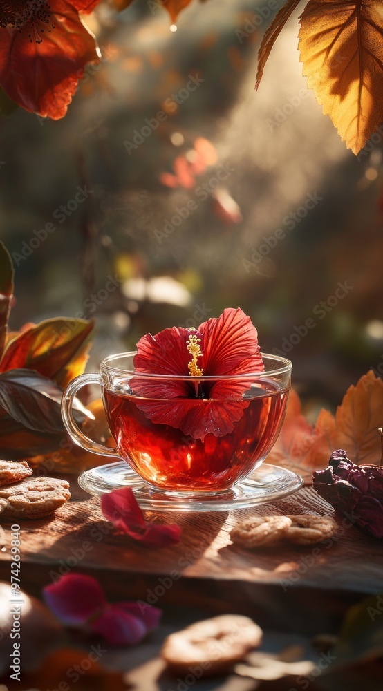 Hibiscus Tea in the Autumn Light Hibiscus Tea in the Autumn Light