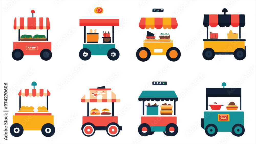 food cart icon illustration food cart vector icon food cart icon illustration food cart vector icon